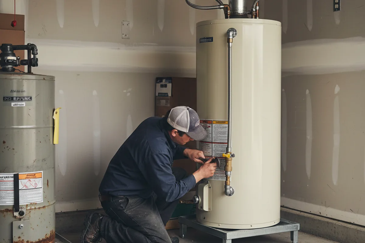 Water heater and shutoff valve replacement in Ore City